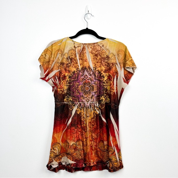 Unity World Wear Unique Brown & Orange Short Sleeve - Picture 8 of 11